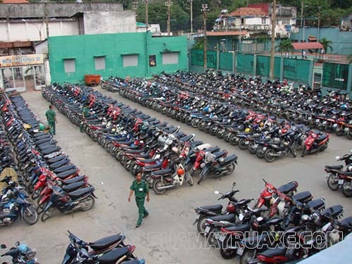 Kích thước bãi đỗ xe máy chuẩn