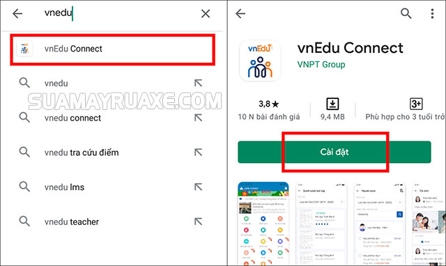 Cài đặt ứng dụng vnEdu Connect trên điện thoại di động